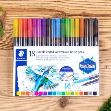 Flomasteriai STAEDTLER, dvipusiai, 18 vnt. Flomasteriai STAEDTLER, dvipusiai, 18 vnt.