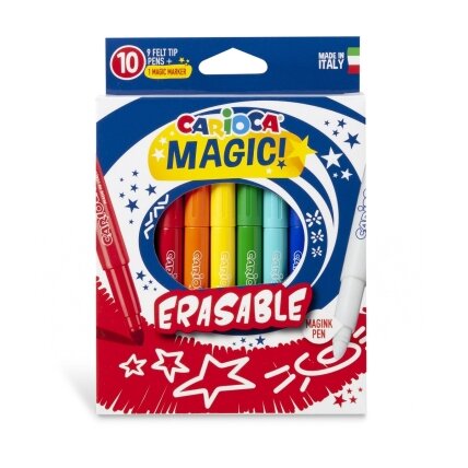 Flomasteriai CARIOCA MAGIC, 9 vnt. + 1 magiškas žymeklis Flomasteriai CARIOCA MAGIC, 9 vnt. + 1 magiškas žymeklis