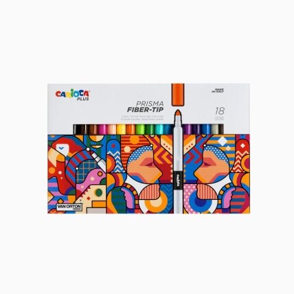 Flomasteriai CARIOCA Plus Prisma 18 spalvų Flomasteriai CARIOCA Plus Prisma 18 spalvų
