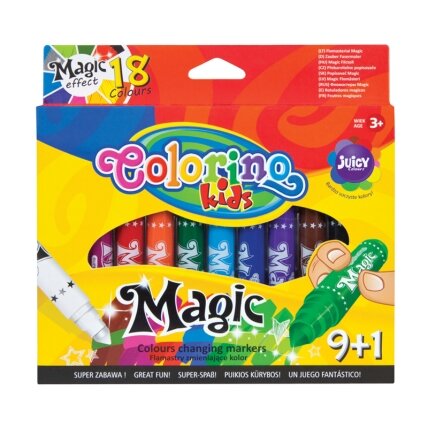 Flomasteriai Magic keičiantys spalvą 9+1 spalvų Flomasteriai Magic keičiantys spalvą 9+1 spalvų