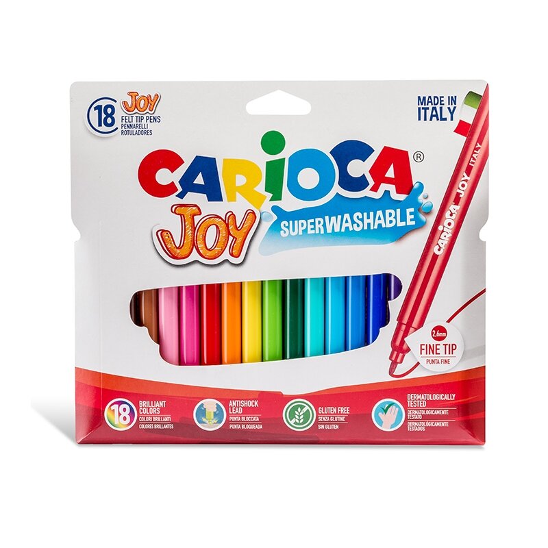 Flomasteriai CARIOCA JOY, 18 vnt. Flomasteriai CARIOCA JOY, 18 vnt.