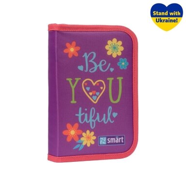 Forminis penalas su vienu skyriumi, dviem atvartais SMART HP-04 "BeYoutiful!", violetinės sp. Forminis penalas su vienu skyriumi, dviem atvartais SMART HP-04 "BeYoutiful!", violetinės sp.