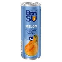 Gazuotas melionų sulčių gėrimas BONSU (99%), 0.33 l D