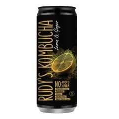 Gaivusis arbatos gėrimas RUDY'S Kombucha, citrinų ir imbierų skonio, 0,33 l, skardinė Gaivusis arbatos gėrimas RUDY'S Kombucha, citrinų ir imbierų skonio, 0,33 l, skardinė