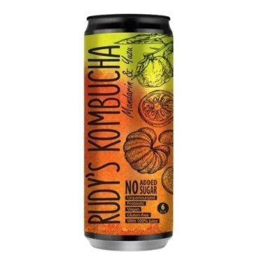 Gaivusis arbatos gėrimas RUDY'S Kombucha, mandarinų ir YUZŲ skonio, 0,33 l, skardinė Gaivusis arbatos gėrimas RUDY'S Kombucha, mandarinų ir YUZŲ skonio, 0,33 l, skardinė