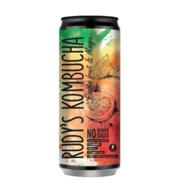 Gaivusis arbatos gėrimas RUDY'S Kombucha, mangų ir pasiflorų skonio, 0,33 l, skardinė Gaivusis arbatos gėrimas RUDY'S Kombucha, mangų ir pasiflorų skonio, 0,33 l, skardinė