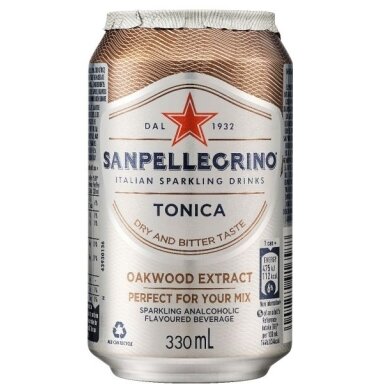 Gaivusis gazuotas gėrimas SAN PELLEGRINO Tonic Oakwood, 0.33l, skardinė, D Gaivusis gazuotas gėrimas SAN PELLEGRINO Tonic Oakwood, 0.33l, skardinė, D