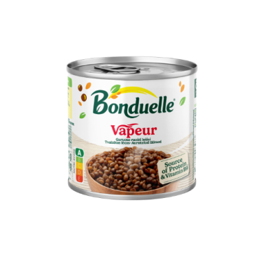 Garuose ruošti lęšiai BONDUELLE VAPEUR, 425 ml