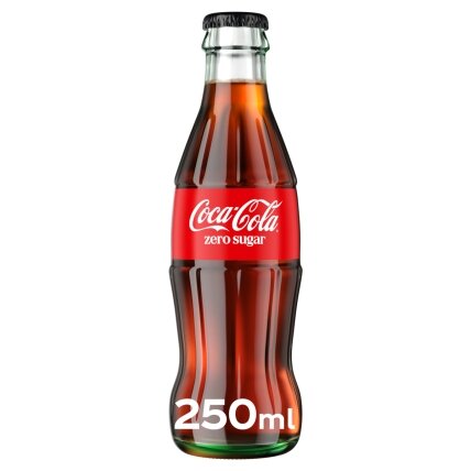 Gaivinantis gėrimas COCA COLA Zero, 0.25 l stiklinis butelis D Gaivinantis gėrimas COCA COLA Zero, 0.25 l stiklinis butelis D