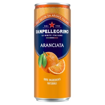 Gaivusis gazuotas gėrimas SAN PELLEGRINO Aranciata, 0.33l, skardinė, D Gaivusis gazuotas gėrimas SAN PELLEGRINO Aranciata, 0.33l, skardinė, D