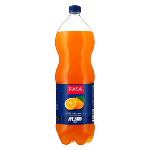 Gazuotas gaivusis gėrimas RASA, apelsinų skonio, 2 l D