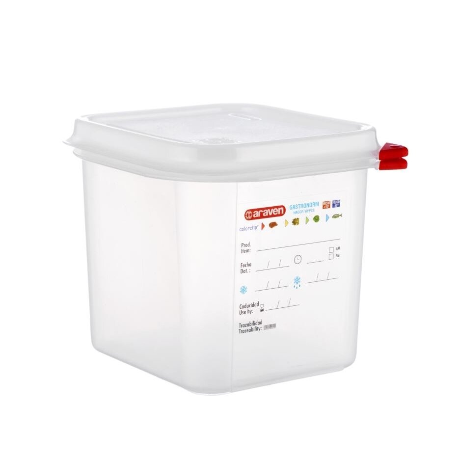 Gastro talpa AIRTIGHT GN1/6, su dangčiu, PP, 2,6 l, H 15 cm, vnt