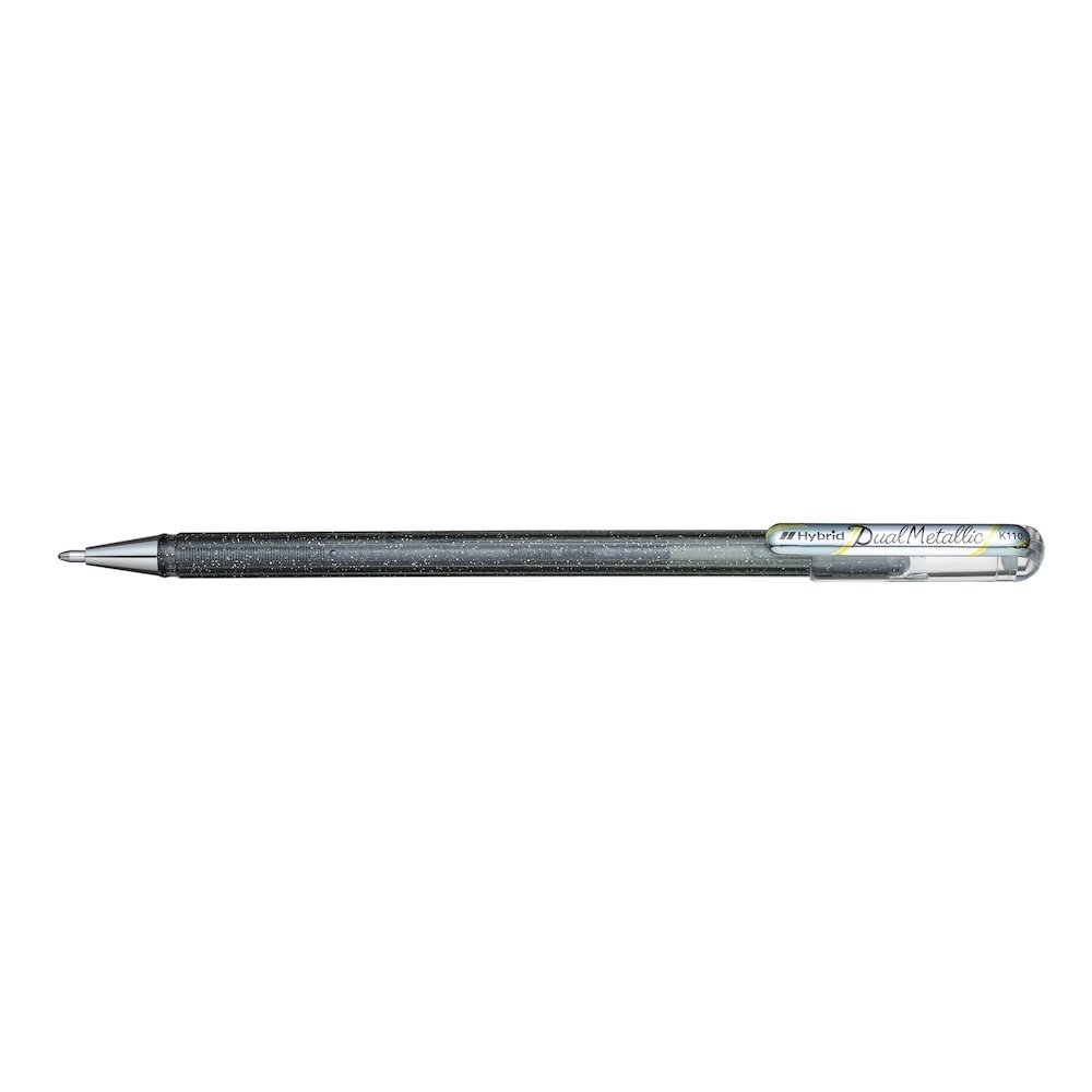 Gelinis rašiklis PENTEL Hybrid, sidabrinės sp. Gelinis rašiklis PENTEL Hybrid, sidabrinės sp.
