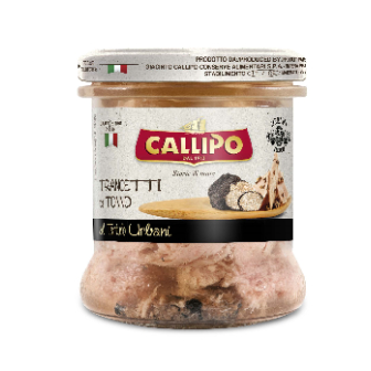 Gelsvauodegio tuno gabaliukai, CALLIPO, su trumais alyvuogių aliejuje 170g