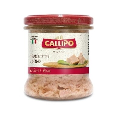 Gelsvauodegio tuno gabaliukai, CALLIPO, alyvuogių aliejuje 170g