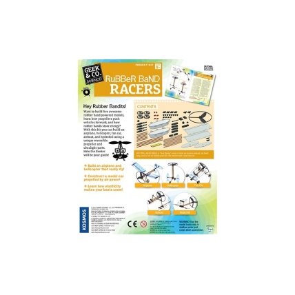 Geek&Co mokslinis rinkinys Rubber Band Racers 2 Geek&Co mokslinis rinkinys Rubber Band Racers 2