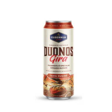 Gira GUBERNIJA, Duonos, tamsi, kvietinė, 0,5l, skardinė