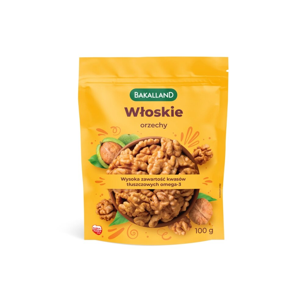 Graikiniai riešutai, BAKALLAND, 100 g Graikiniai riešutai, BAKALLAND, 100 g