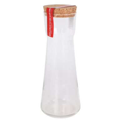 Grafinas, su kamščiu, stiklas, 1 l, H 26 cm, vnt Grafinas, su kamščiu, stiklas, 1 l, H 26 cm, vnt
