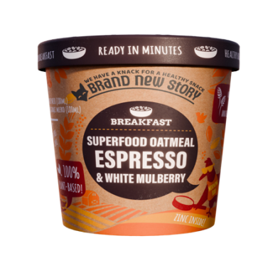 Greitai paruošiama avižinė košė su espresso kava ir baltuoju šilkmedžiu, 70 g Greitai paruošiama avižinė košė su espresso kava ir baltuoju šilkmedžiu, 70 g