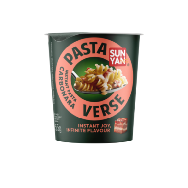 Greitai paruošiami makaronai SUN YAN, Pasta Verse, su Carbonara padažu, 55g Greitai paruošiami makaronai SUN YAN, Pasta Verse, su Carbonara padažu, 55g