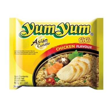 Greitai paruošiami makaronai YUM YUM, vištienos skonio, 60 g