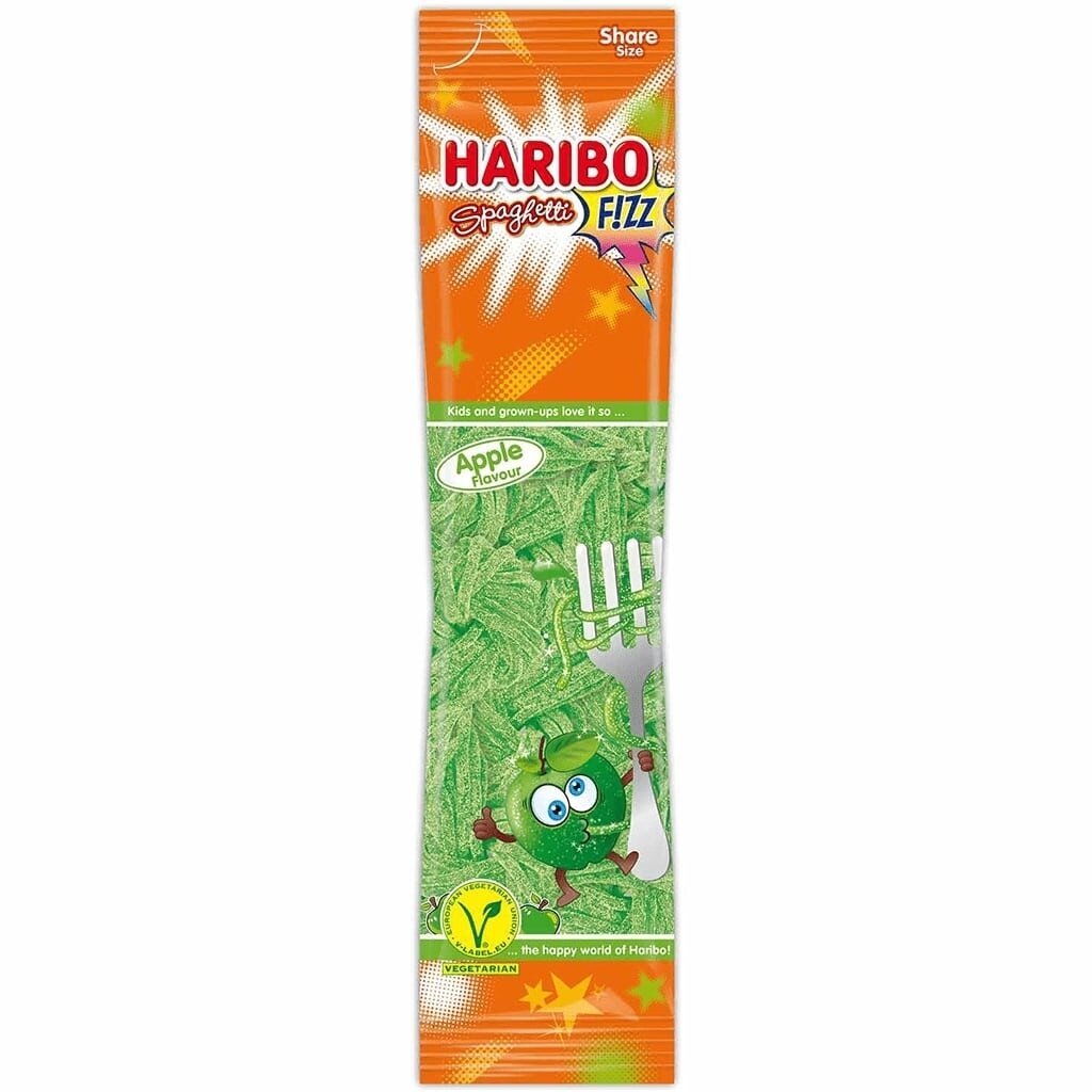 Guminukai HARIBO, Spaghetti, Apple sour, 200 g Guminukai HARIBO, Spaghetti, Apple sour, 200 g