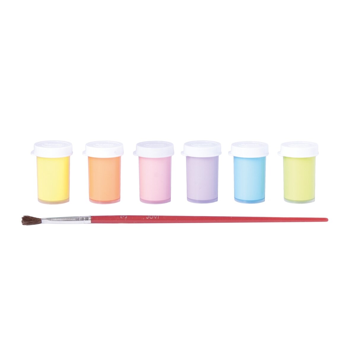 Guašas JOVI TEMPERA, 15 ml, 6 pastelinių spalvų rinkinys su teptuku 3 Guašas JOVI TEMPERA, 15 ml, 6 pastelinių spalvų rinkinys su teptuku 3