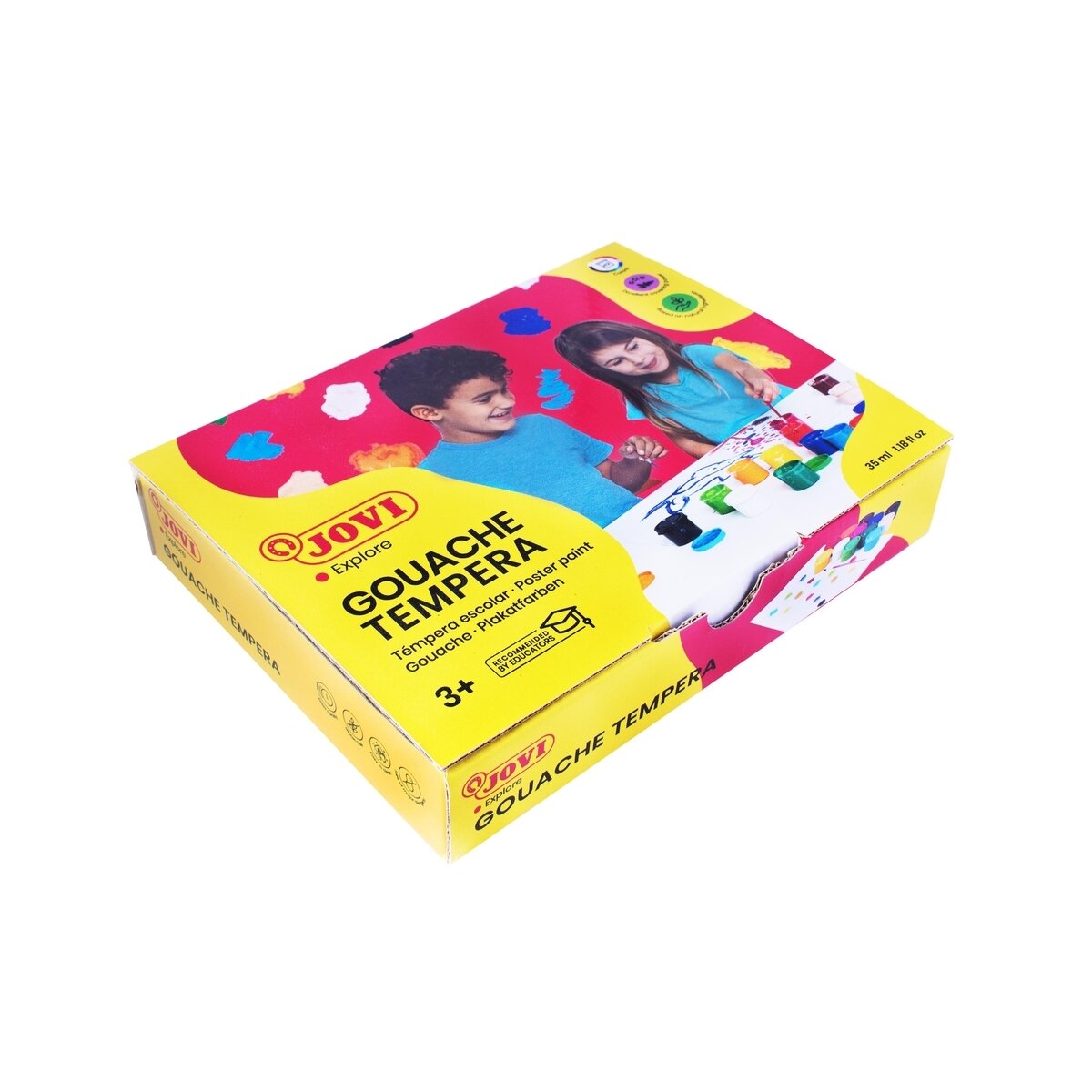Guašas JOVI TEMPERA, 35 ml, 12 spalvų rinkinys su teptuku 1 Guašas JOVI TEMPERA, 35 ml, 12 spalvų rinkinys su teptuku 1