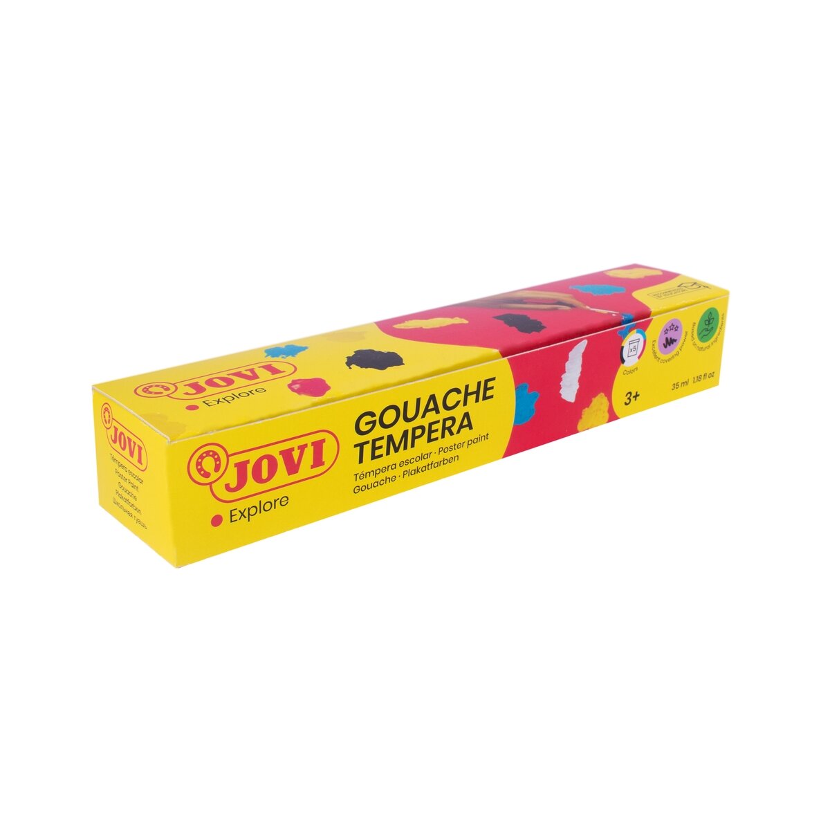 Guašas JOVI TEMPERA, 35ml, 5 spalvų rinkinys su teptuku 1 Guašas JOVI TEMPERA, 35ml, 5 spalvų rinkinys su teptuku 1