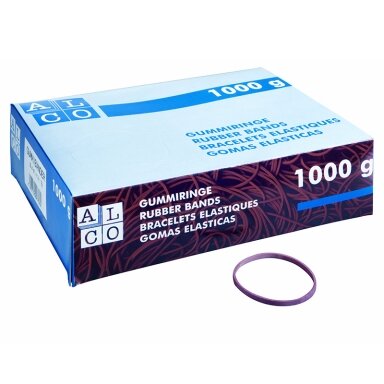 Gumelės ALCO, 10 x 130 mm, 1 kg, raudona, (dėžutėje) Gumelės ALCO, 10 x 130 mm, 1 kg, raudona, (dėžutėje)