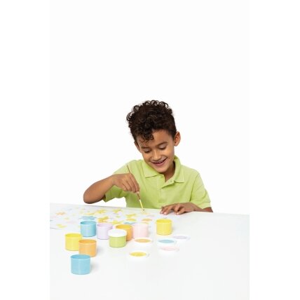 Guašas JOVI TEMPERA, 35 ml, 6 pastelinių spalvų rinkinys su teptuku 3