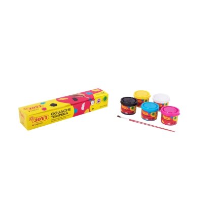 Guašas JOVI TEMPERA, 35ml, 5 spalvų rinkinys su teptuku 3 Guašas JOVI TEMPERA, 35ml, 5 spalvų rinkinys su teptuku 3