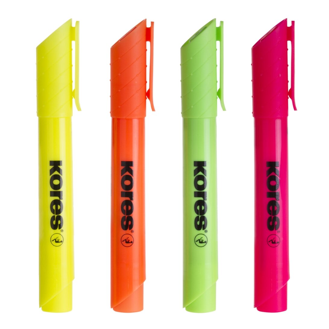 HIGH LINER PLUS, komplektas, mišrios spalvos, plastikiniame dėkle - 4 vnt. (geltona, rožinė, oranžin 1