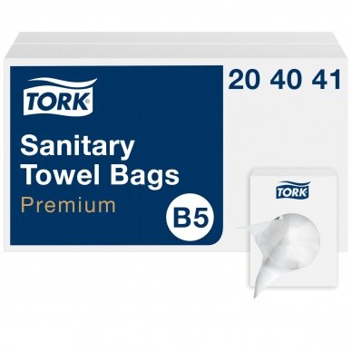 Higieniniai maišeliai TORK B3 204041, baltos spalvos 2
