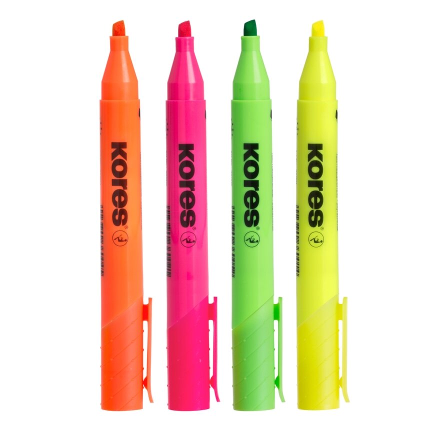 HIGH LINER PLUS, komplektas, mišrios spalvos, plastikiniame dėkle - 4 vnt. (geltona, rožinė, oranžin 2