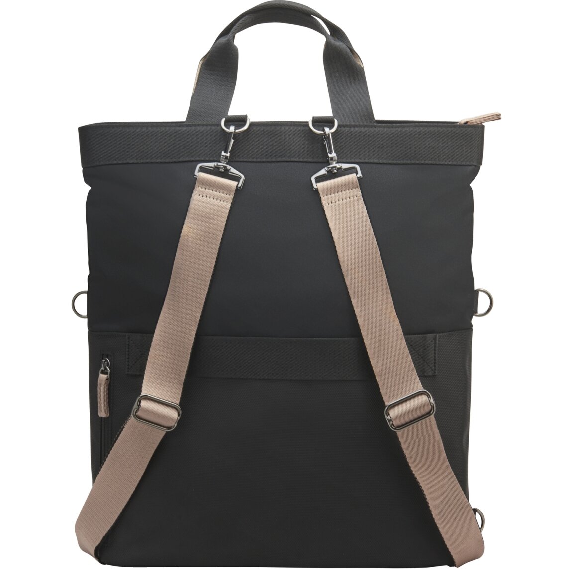 HP 14 Backpack Tote - 18 Liter Capacity, 4-way Convertible (backpack/tote/bag/handbag w/shoulder strap included), RFID Pocket, Extra Durable - Black, Beige 3