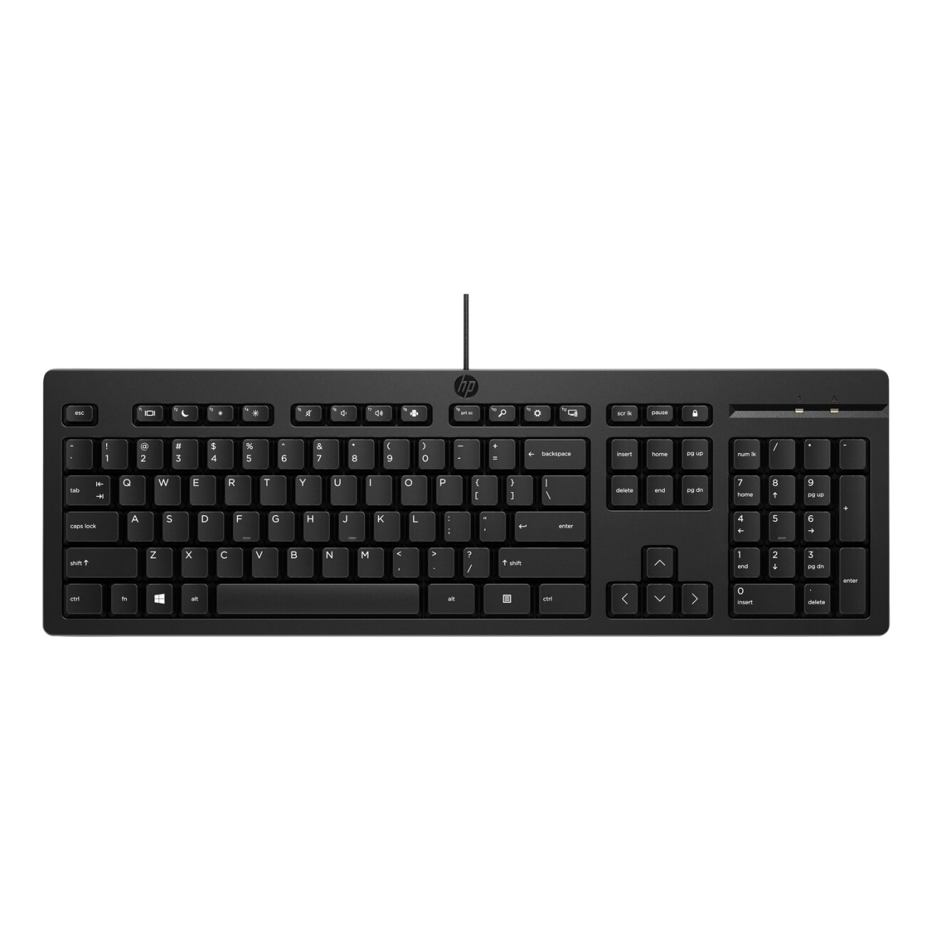 HP 125 G2 USB Wired Keyboard, Sanitizable, Copilot Key - Black - ESTONIAN