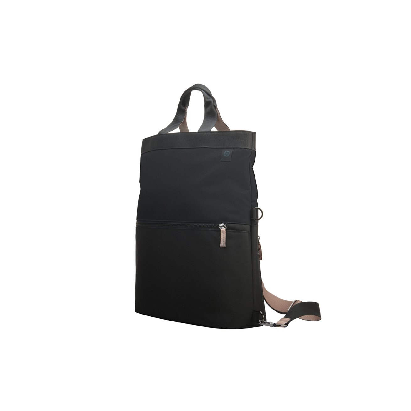HP 14 Backpack Tote - 18 Liter Capacity, 4-way Convertible (backpack/tote/bag/handbag w/shoulder strap included), RFID Pocket, Extra Durable - Black, Beige 1