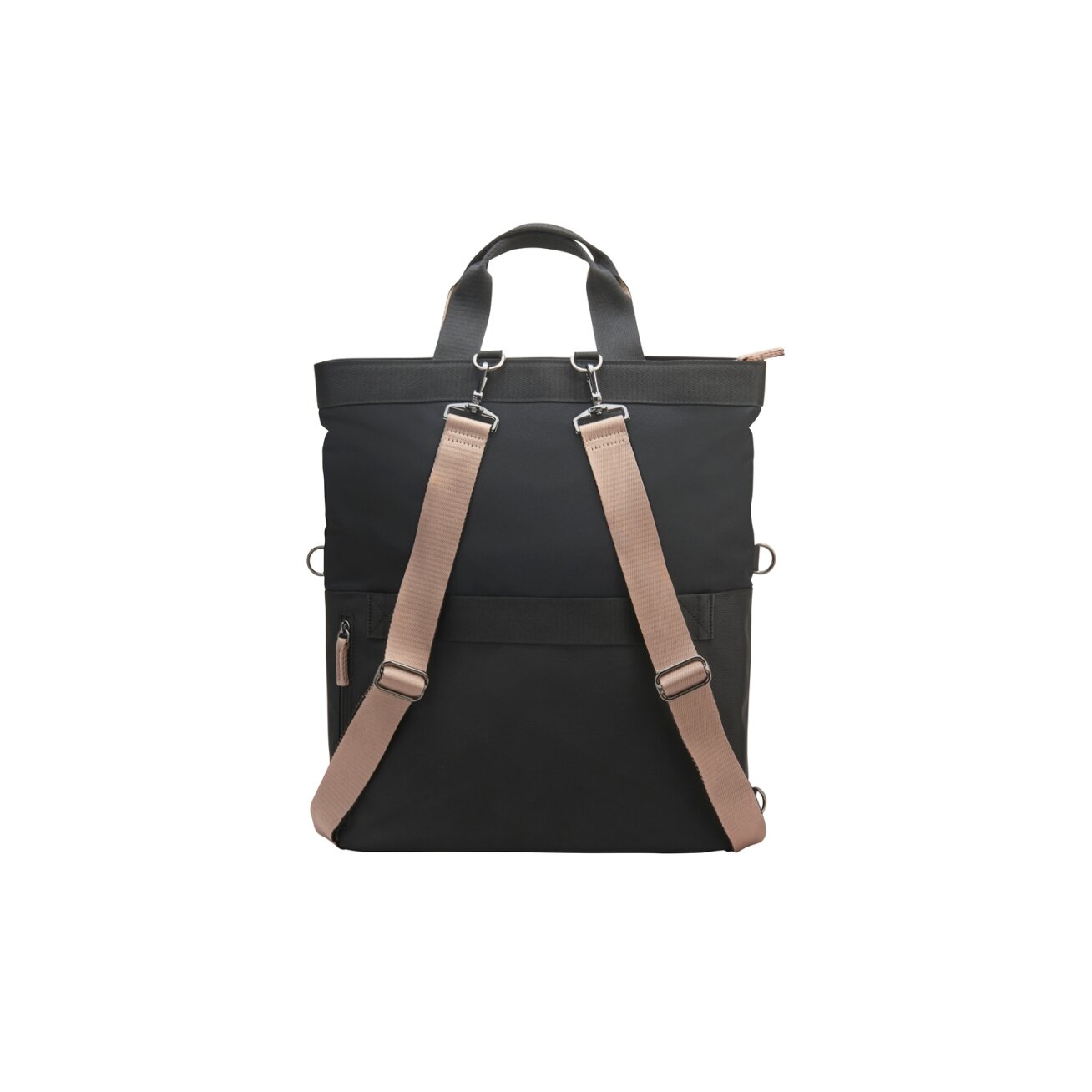HP 14 Backpack Tote - 18 Liter Capacity, 4-way Convertible (backpack/tote/bag/handbag w/shoulder strap included), RFID Pocket, Extra Durable - Black, Beige 2