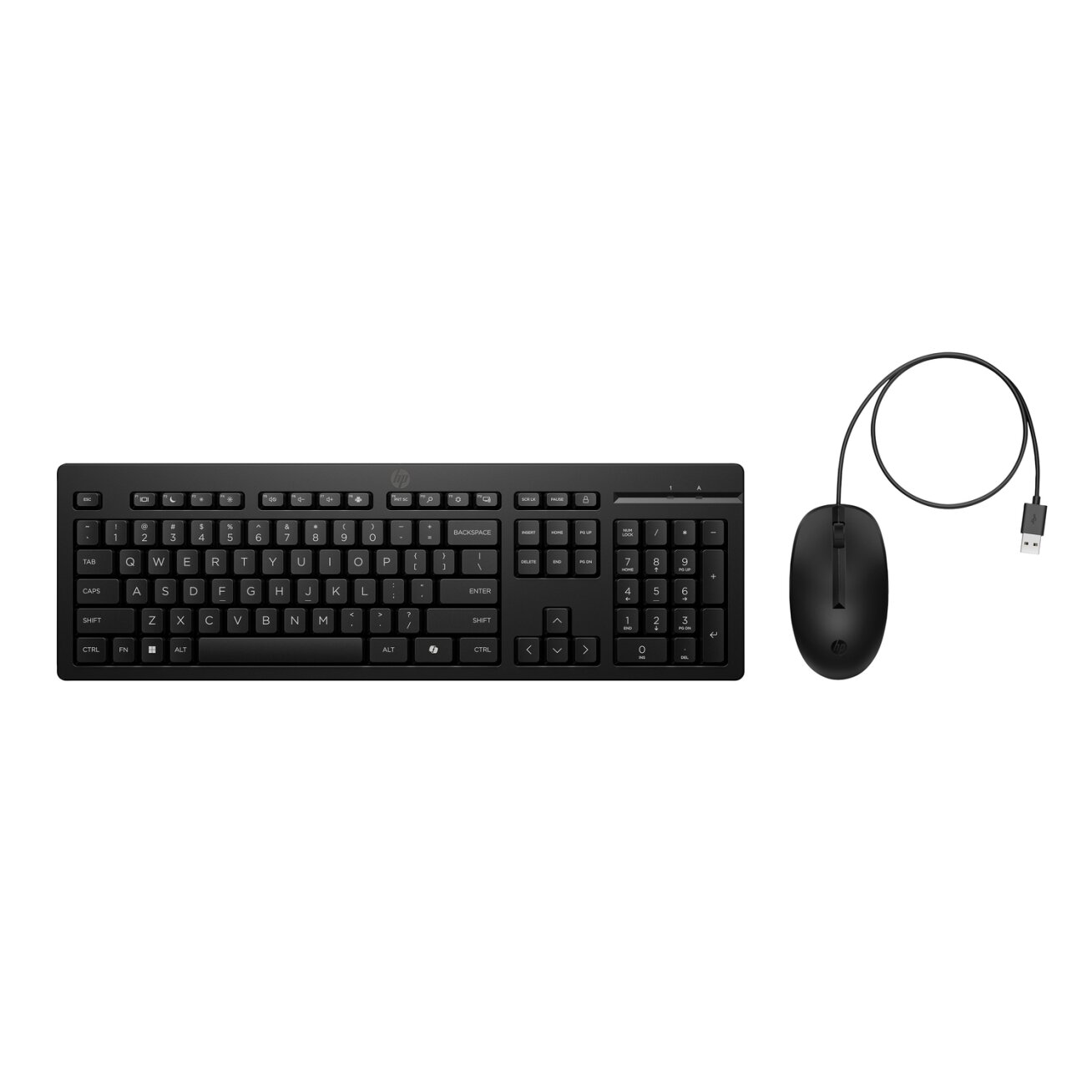 HP 225 G2 USB Wired Mouse Keyboard Combo, Copilot Key, spill resistant - Black - ESTONIAN 2
