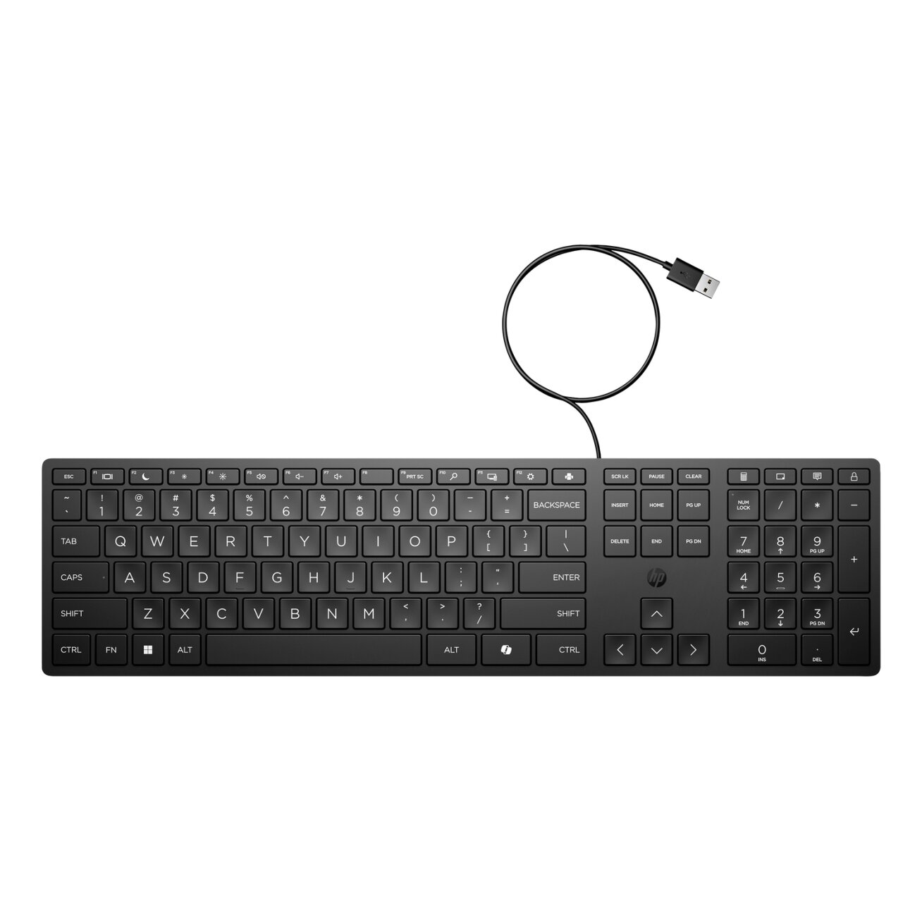 HP 320K USB Wired Keyboard - Black - EST 2