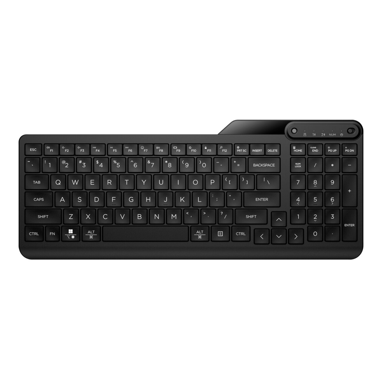 HP 475 Wireless Silent Keyboard - Dual-Mode, Spill-resistant, Sanitizable, Programmable - Black - US ENG 2
