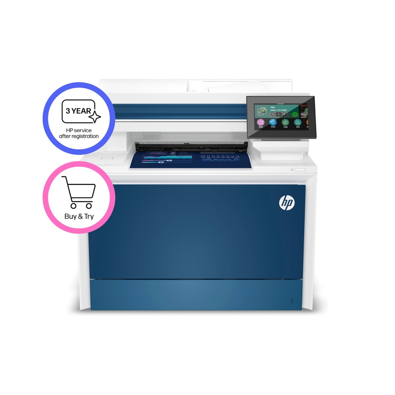 HP Color LaserJet Pro MFP 4302dw All-in-One Printer - A4 Color Laser, Print/Copy/Scan, Automatic Document Feeder, Auto-Duplex, LAN, WiFi, 33ppm, 750-4000 pages per month (replaces M479dw) 3