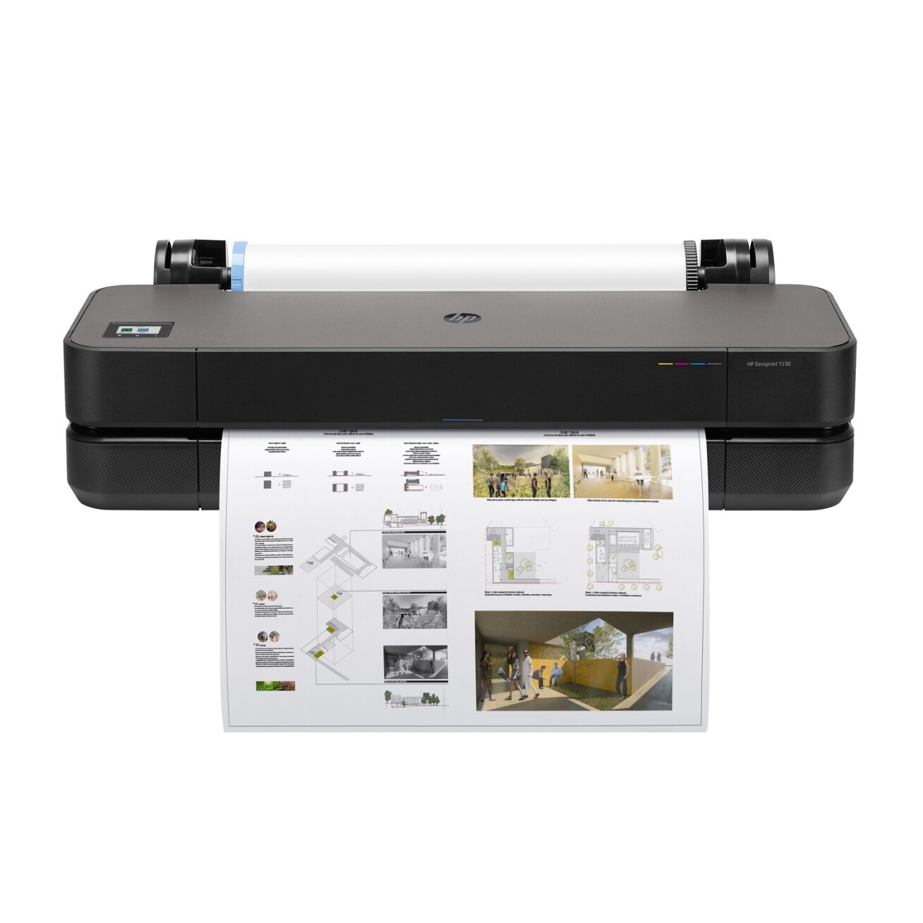 HP DesignJet T230 Printer/Plotter 2025 edition - 24" Roll/A4,A3,A2,A1 Color Ink, Sheet Feeder, Auto Horizontal Cutter, LAN, WiFi, 35 sec/A1 page, 68 A1 prints/hour
