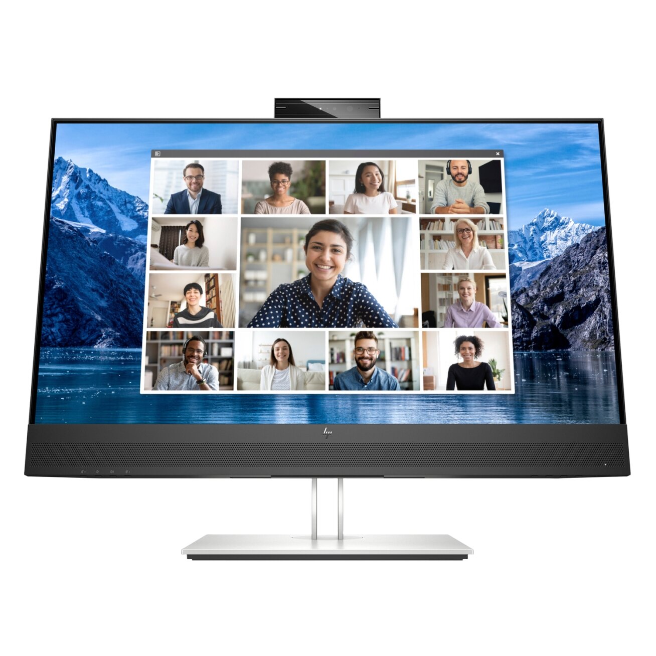 HP E27m G4 QHD Charging Conferencing Monitor - 27" 2560x1440 QHD 300-nit 75Hz AG, IPS, USB-C(65W)/HDMI/DisplayPort Daisy-Chain, 4x USB-A, speakers, 5MP webcam, RJ-45 LAN, height adjustable/tilt/swivel/pivot, 3 years