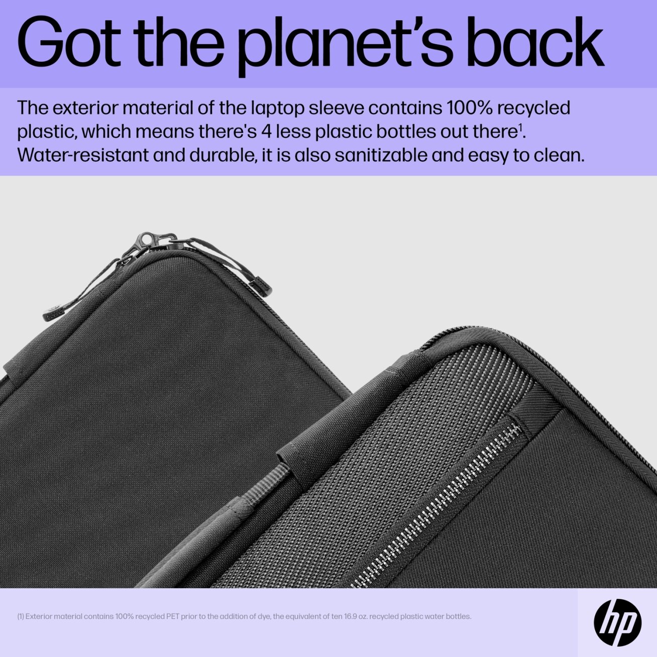 HP Executive 14 Laptop Sleeve, Water Resistant, Bluetooth tracker Pocket - Black, Grey 3