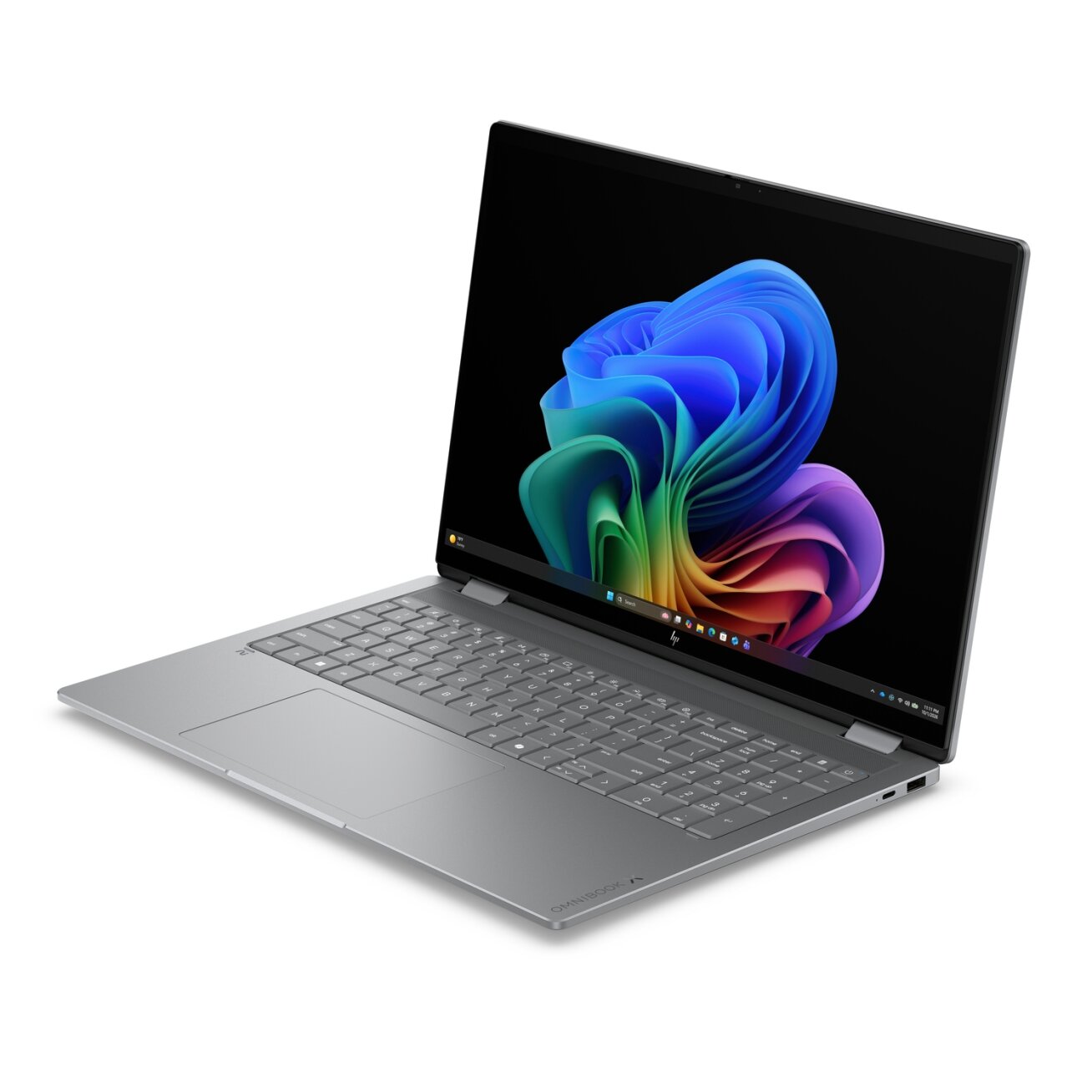 HP OmniBook X Flip 16-cc0004nnx - Ryzen AI 9 465, 32GB LPDDR5X 8533 on-board, 1TB PCIe Gen4 Value, AMD Radeon 880M Graph, Touch/16.0 3K (2880x1800) OLED 120Hz VRR 500nits, Meteor Silver, Not Included 65W AC Adapter, Win 11 Home, 1 years 2