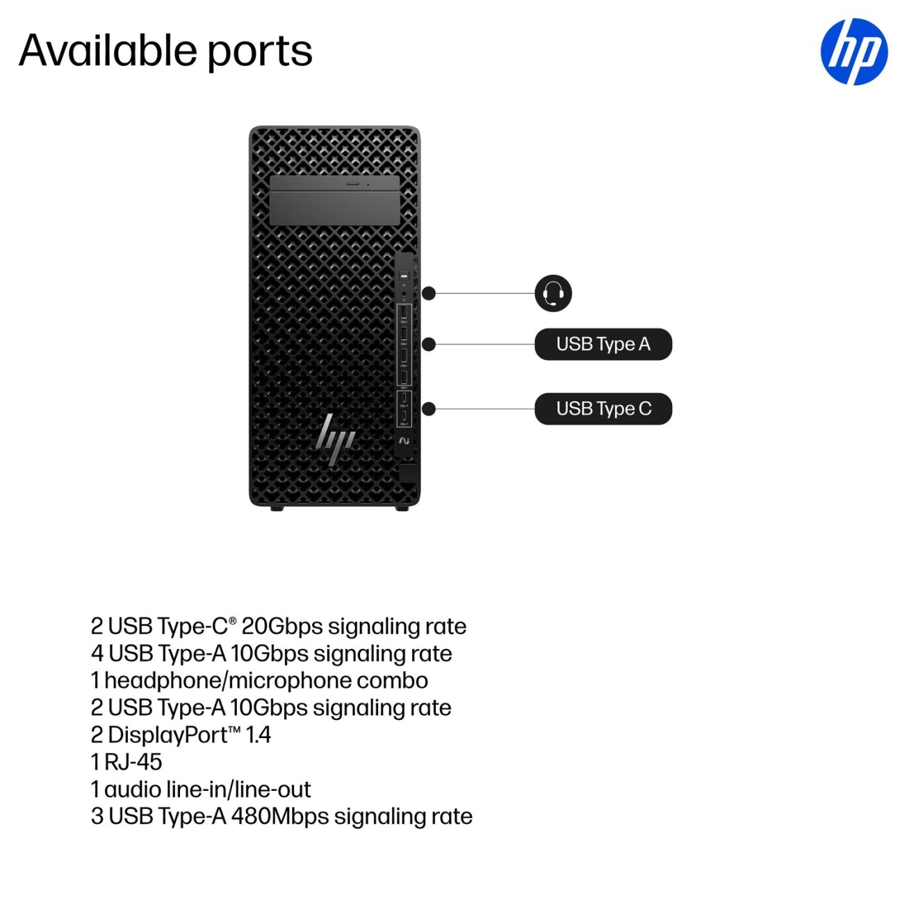 HP Z2 G1i Workstation Tower - Ultra 9-285K, 64GB, 1TB SSD, US keyboard, USB Mouse, Win 11 Pro, 3 years 2