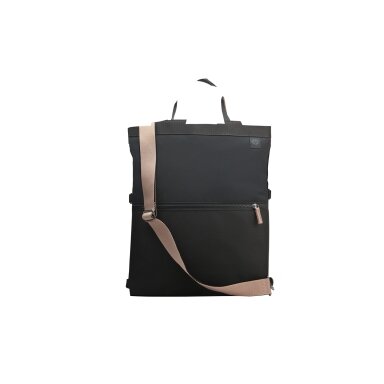HP 14 Backpack Tote - 18 Liter Capacity, 4-way Convertible (backpack/tote/bag/handbag w/shoulder strap included), RFID Pocket, Extra Durable - Black, Beige